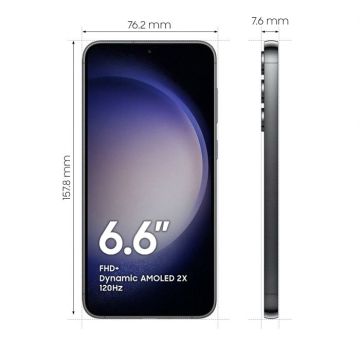 Samsung Galaxy S23+ SM-S916B 16,8 cm (6.6) Double SIM Android 13 5G USB Type-C 8 Go 256 Go 4700 mAh Noir -