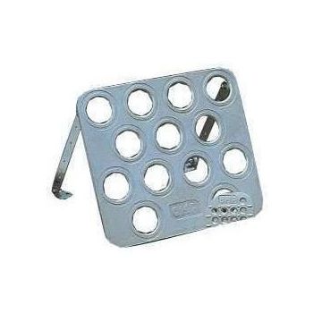 Repose pied universel - OMP - Copilote - Aluminium brut - 320x280mm - Fixation incluse
