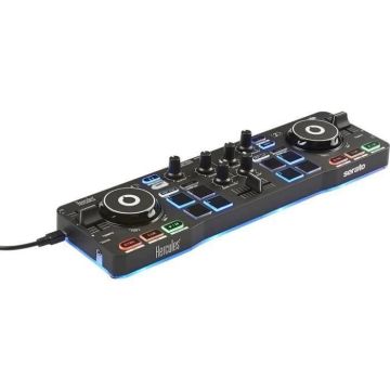 HERCULES STARLIGHT - Contrôleur DJ USB - 4 pads x 4 modes - Carte son intégrée - Serato DJ Lite inclus