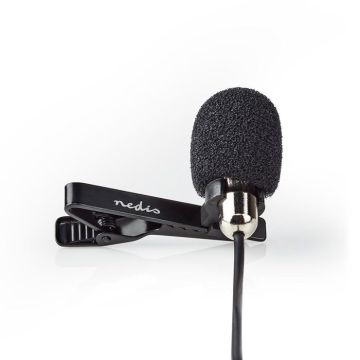 Microphone Cravate - Nedis - Clip-On - Filaire - Jack 3.5mm - Noir