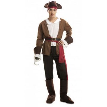 Déguisement Pirate - Concinnatis - Boucanier - Homme - Taille XL - Marron - Polyester