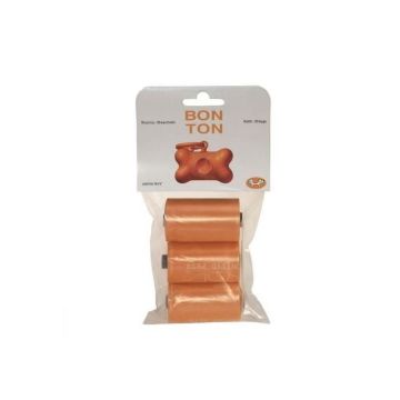 LOT de 2 Rouleau Sac Ramasse Crottes Bon Ton Orange