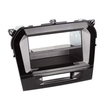 Adaptateur de façade 2-DIN avec vide poche - ACV - Suzuki Vitara 2015 - Noir