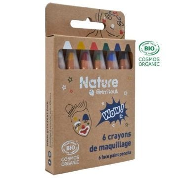 Set de 6 crayons de maquillage naturels certifiés BIO - GRIM TOUT