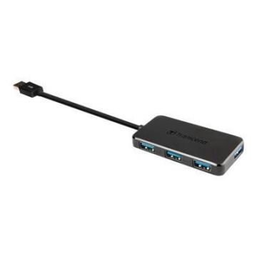 Concentrateur HUB2 - TRANSCEND - 4 x SuperSpeed USB 3.0 - Alimenté par USB