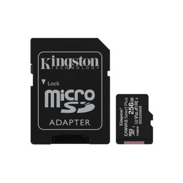 Carte mémoire microSDXC UHS-I KINGSTON Canvas Select Plus 256 Go A1 / Video Class V30