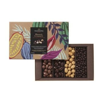 Coffret Les Collectionneurs amandes, noisettes et orange 450gr Valrhona
