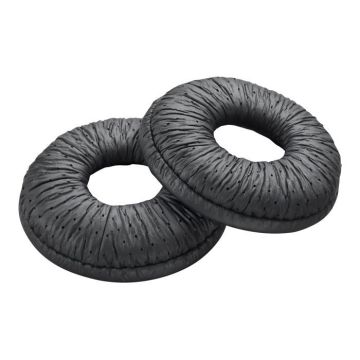 Coussin en imitation cuir pour casque/oreillettes Plantronics SupraPlus CS351/CS361 - Noir - Confort optimal
