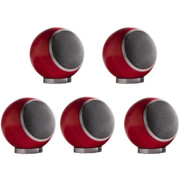 Pack Enceintes Home Cinéma - Elipson - Planet M 5.0 - Rouge - Haut-parleur Coaxial 2 Voies