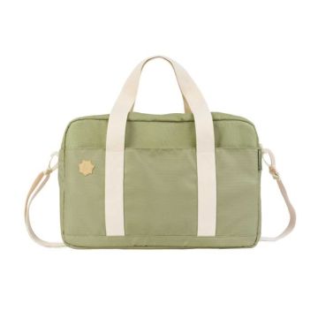 Badabulle Sac à langer Bowling - Grande Contenance 20L - Plan à langer et Attaches-poussette inclus, Olive