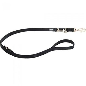 Laisse pour chien - RED DINGO - 3 positions - Noir - 2 m - 20 mm