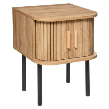 Table de chevet - ATMOSPHERA - Colva - 2 portes coulissantes - Fibres de bois MDF et aggloméré E1
