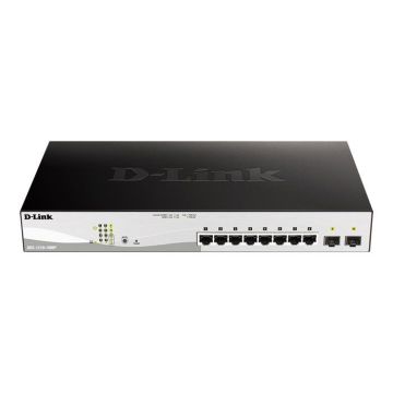 Commutateur DLINK DGS-1210-10MP - L2+ intelligent - 8 ports PoE+ + 2 ports Gigabit SFP