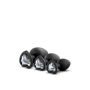 Kit d'entraînement - LUXE - Bling Plugs - 3 tailles - Silicone - Gemmes blanches