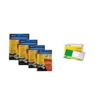 Pochette à plastifier - FELLOWES - 83 x 113 mm - 250 microns - Brillant - 100 pièces