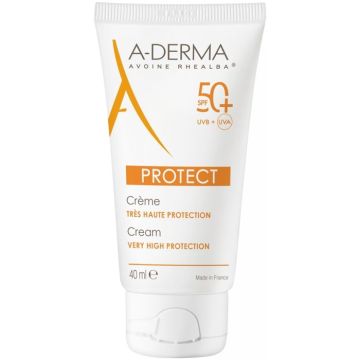 Crème Solaire - Aderma - Protect Crème Très Haute Protection - SPF50+ - 40ml - Résistante à l'eau