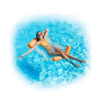 Matelas gonflable piscine InnovaGoods Hamac d’Eau Flottant Individuel pour Piscine Pulok
