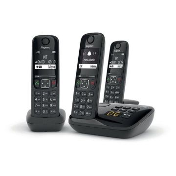 GIGASET Téléphone Fixe AS690 A Trio Noir