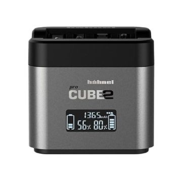 Hahnel ProCube2 Nikon, Gris, LCD, Auto-Indoor battery charger, AA, Lithium-Ion (Li-Ion), Hybrides nickel-métal (NiMH)