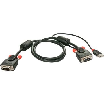 Câble KVM - LINDY - Combo - 2 m - VGA - USB - Blindé
