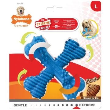 Nylabone Dura Chew X Bone para Perros | L