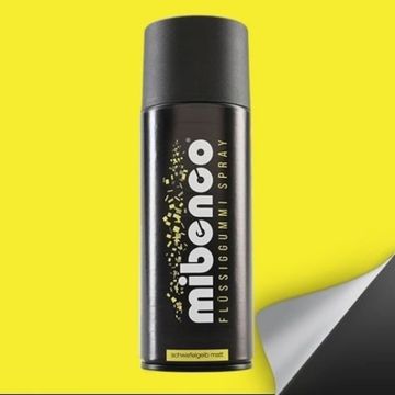 Mibenco LIQUIDE CAOUTCHOUC SPRAY 400 ML JAUNE SOUFRE MATE - MIBENCO