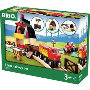 Circuit de la Ferme en bois BRIO - Coffret complet 20 pièces - Ravensburger