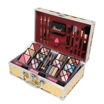 Trousse de Maquillage Love Urban Beauty Luxe Gold Touch Coffret Cadeau de Voyage 73 Pièces