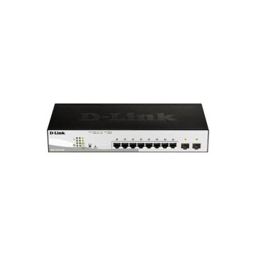 Switch DLINK DGS-1210-10P/E - 8 ports PoE RJ-45 10/100/1000Mbps + 2 SFP combinés