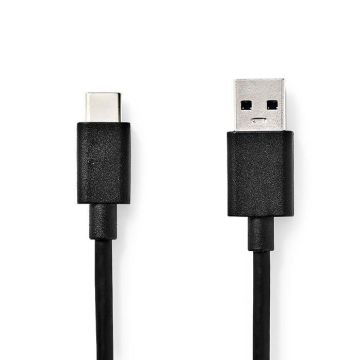 Câble USB - Nedis - CCGL61600BK10 - USB 3.2 Gen 1 - 1.00 m - Plaqué nickel