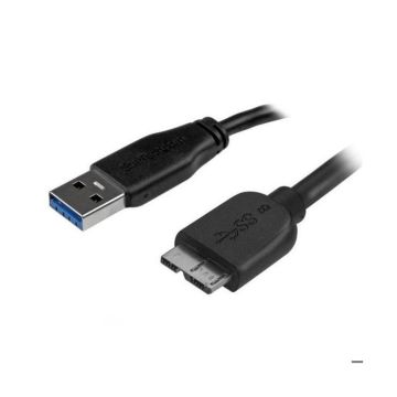 Câble USB 3.0 slim A vers Micro B 3m - M/M - Noir - Cordon USB A vers Micro B - M/M - Noir - USB3AUB3MS