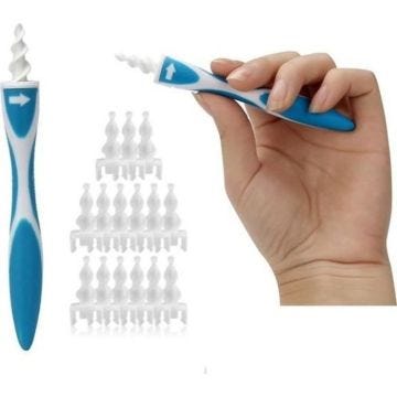 Curette Spirale - Non spécifié - Modèle Non spécifié - 16 embouts - Silicone - Nettoyage Oreilles