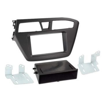 Adaptateur de façade 2-DIN ACV pour Hyundai i20 2014-> avec vide poche - Noir