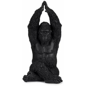 Figurine décorative - GIFT DECOR - Gorille Yoga - Noir - 4 unités - Intérieur