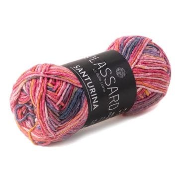 Fil crochet et tricot - PLASSARD - Santurina - Rose Moyen 31 - Coton et Polyester - Aiguille N°4