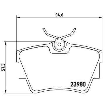BREMBO Kit de Plaquettes de frein P59041 - 4 pièces