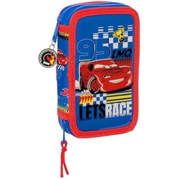Trousse scolaire pour enfant SAFTA - CARS RACE READY - 28 outils inclus - pratique et résistante