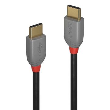 Câble USB 2.0 type C - LINDY - Anthra Line - 2m - Double blindage - Connecteurs plaqués or