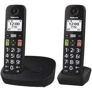 Téléphone sans Fil - PANASONIC - KX-TGU112EXB - Écran LCD - Grosses Touches - Répondeur Intégré