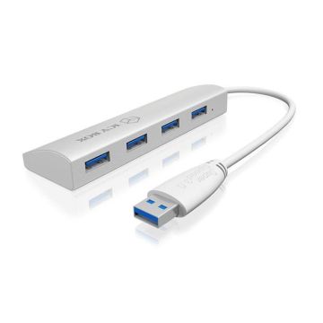 Concentrateur (hub) - IBICO - ICY BOX Hub USB 3.0 4x - 4 ports - Alimenté par USB - De bureau