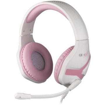 Casque - Konix - Crystal - Rose - 40 mm - Micro flexible - Filaire