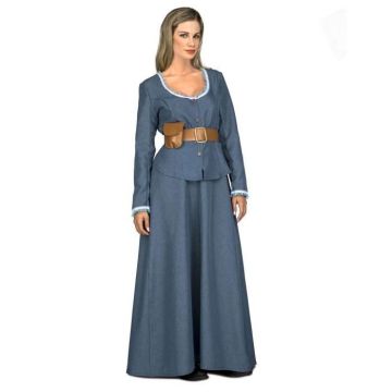 Déguisement femme de l'Ouest - M / L - Bleu - Adulte - Femme