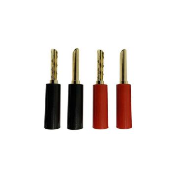 Câble et Connectique Enova Hifi Lot de 4 fiches banane FBAN 100 RB