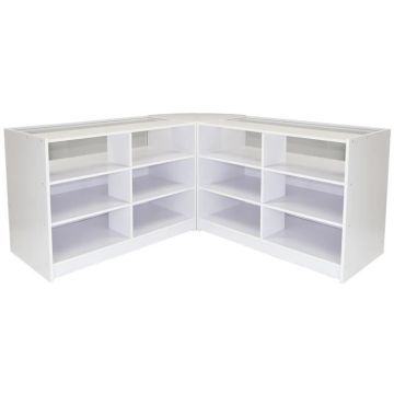 Ensemble de comptoirs - MONSTERSHOP - 3 Blancs Brillants - Vitrine, Présentoir, Display