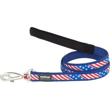 Laisse pour Chien - RED DINGO - Style US Flag - 15 mm - 120 cm - Multicolore