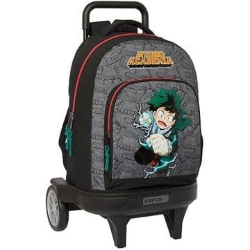 Sac à dos à roulettes - SAFTA - MY Hero Academia - Compact - Amovible - Idéal pour enfants