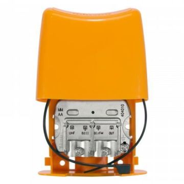 Mélangeur de signal terrestre 3 entrées : BI/FM-BIII/DAB-UHF - Couleur orange