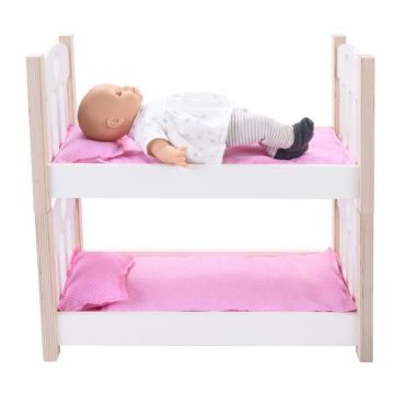 Engelhart - 606011 - Lits superposés en bois pour poupées rose - blanc