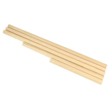 Baguette en bois Tourillon Pour Macramé 5 pièces - Artémio Beige