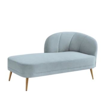 Canapé chaise longue Thyann Bleu ciel Polyester Pin (160 x 80 x 90 cm)